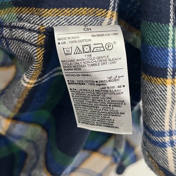 Old Navy Double Brushed Plaid Button Down Shirt S - Picture 4 of 5